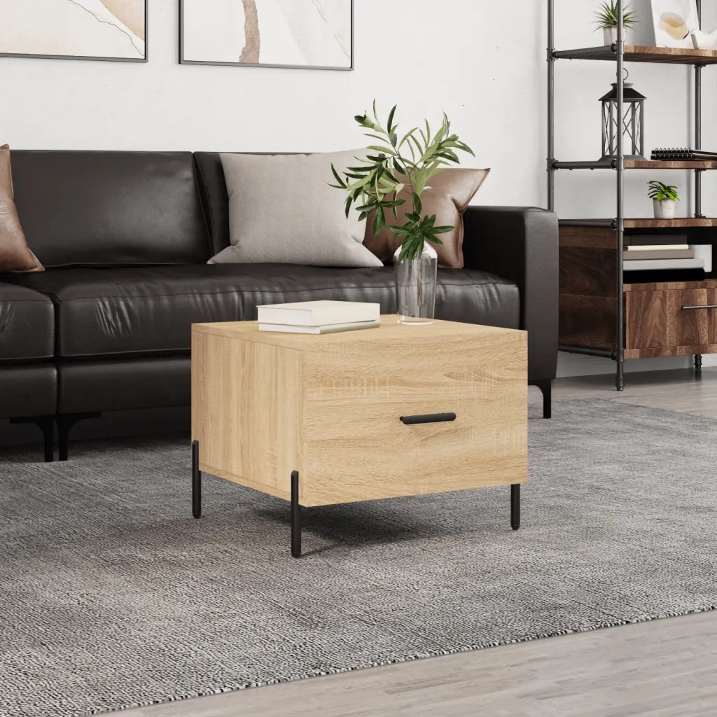 Tavolino da Salotto-Tavolino da soggiorno-Tavolo Rovere Sonoma 50x50x40 cm Legno Multistrato 667266