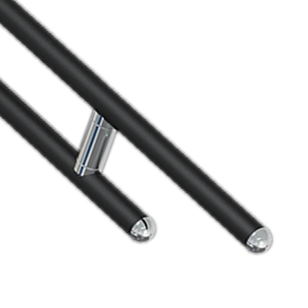 Barra maniglione ribaltabile cm 76 nero opaco/cromo
