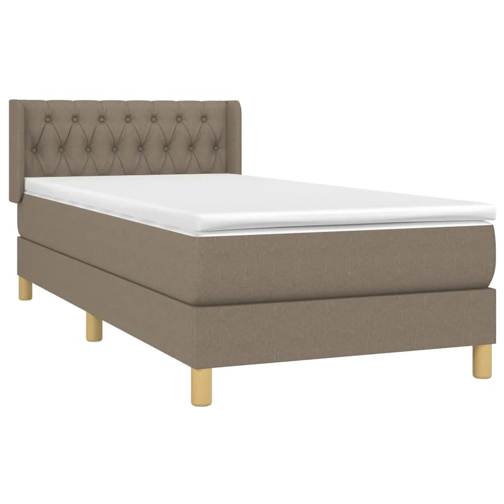 Giroletto a Molle con Materasso Tortora 90x190 cm in Tessuto 3130477