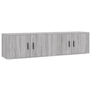 Mobili Porta TV a Parete 2 pz | Armadietto TV | Mobile Porta TV Grigio Sonoma 80x34,5x40 cm