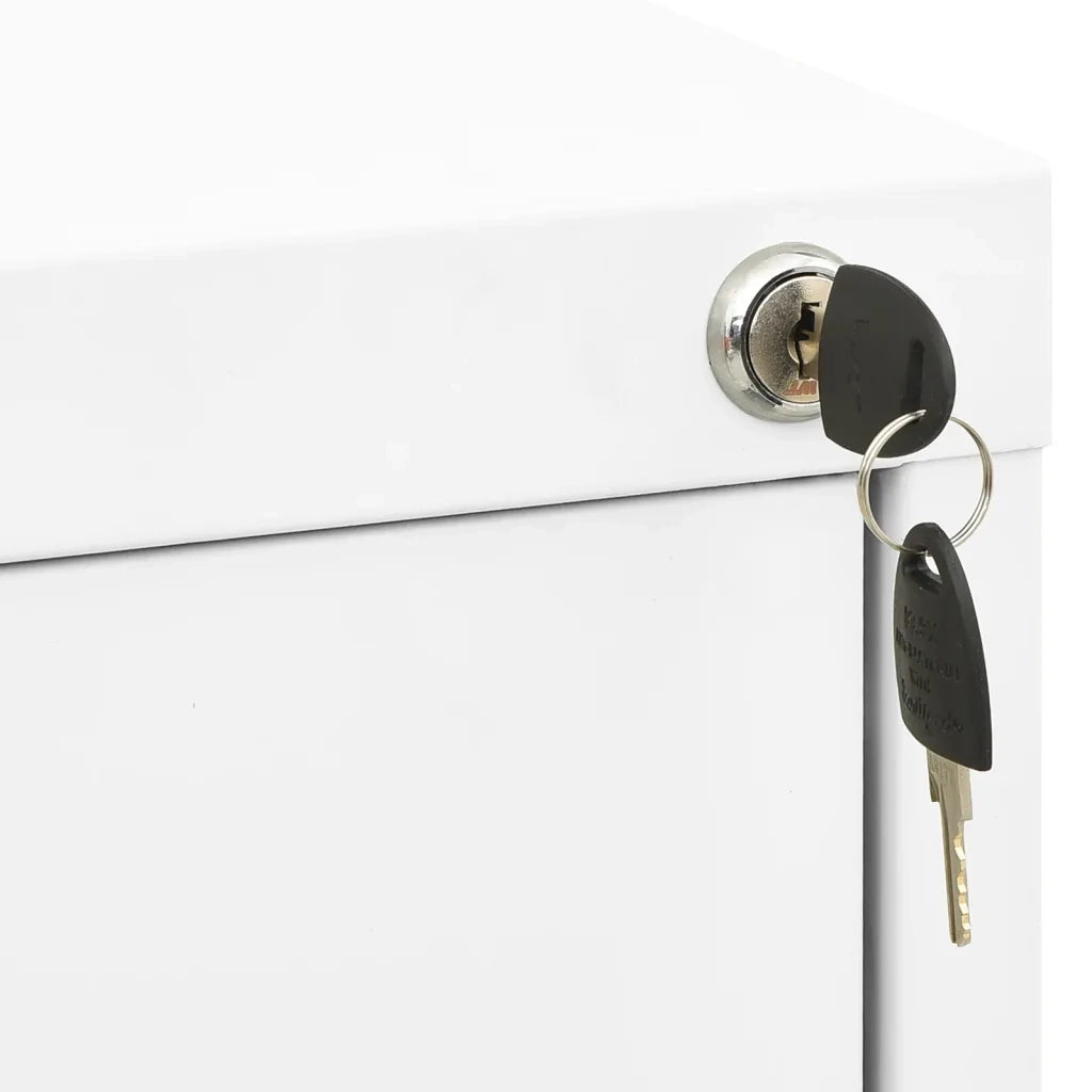 Armadio Classificatore Bianco 46x62x133 cm in Acciaio cod mxl 76409