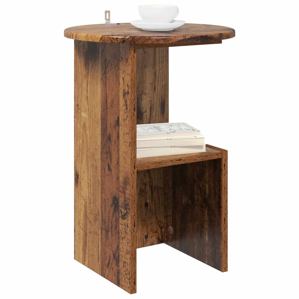 Tavolo laterale Legno antico Ø 39,5 x 55 cm 8001044