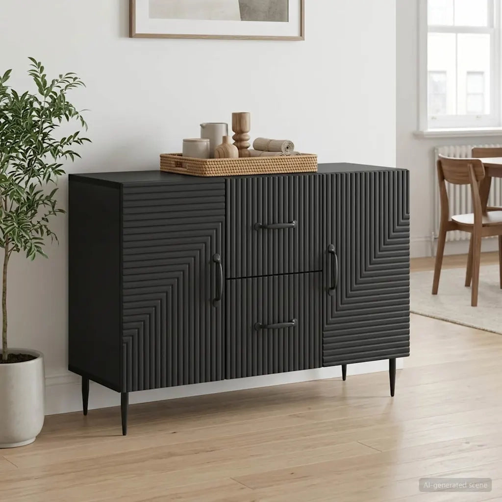 Credenza Nero 89 x 34,5 x 60 cm Legno ingegnerizzato 894886
