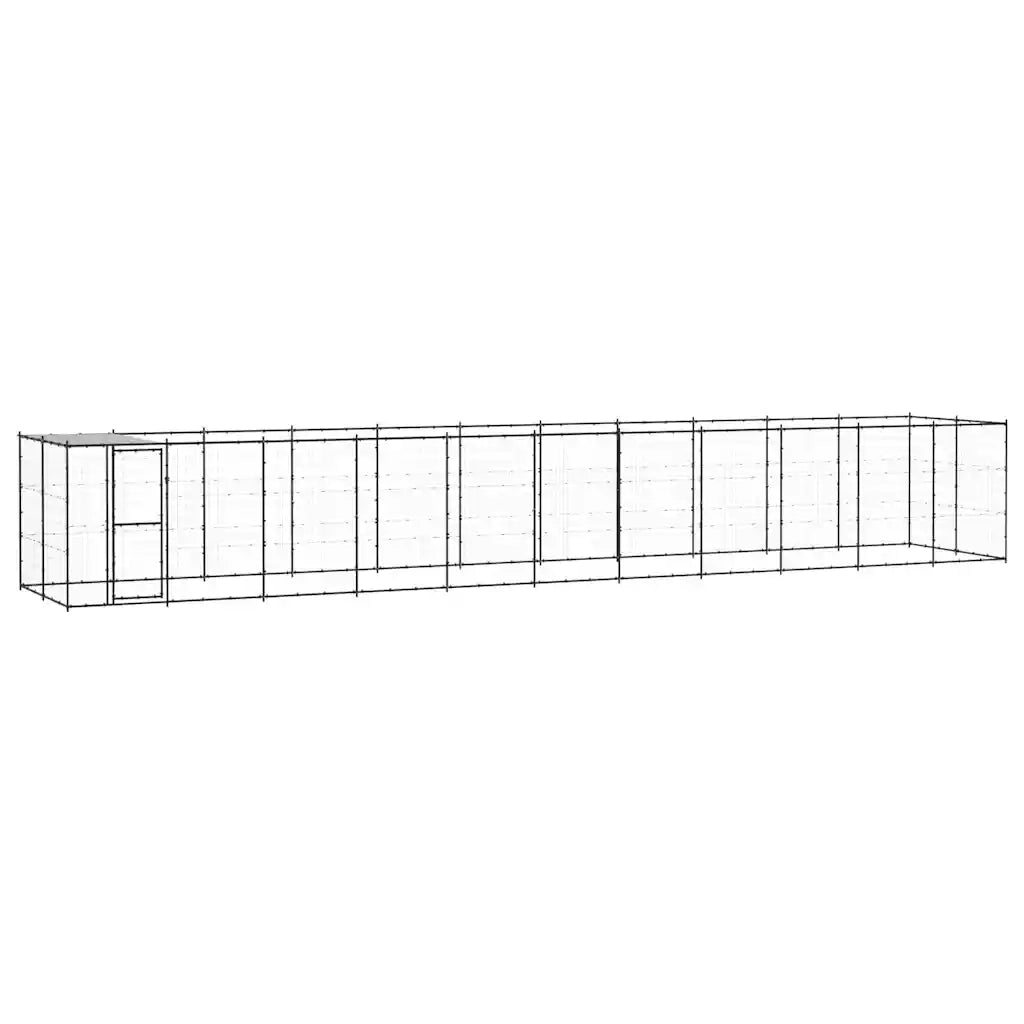 Gabbia per Cani da Esterno in Acciaio con Tetto 26,62 mÂ² cod mxl 55594