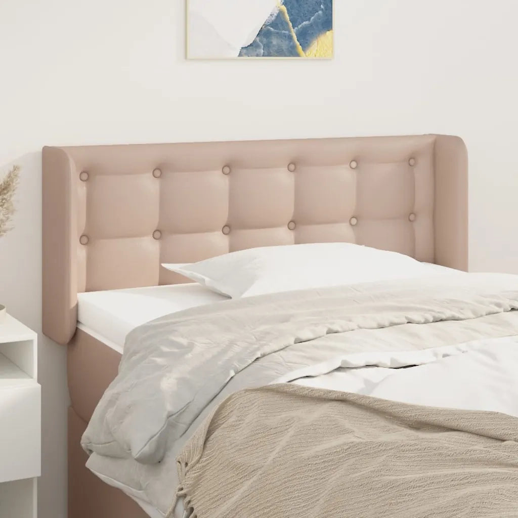 Testiera ad Orecchio-Testata con Orecchie Cappuccino 103x16x78/88 cm in Similpelle 291069