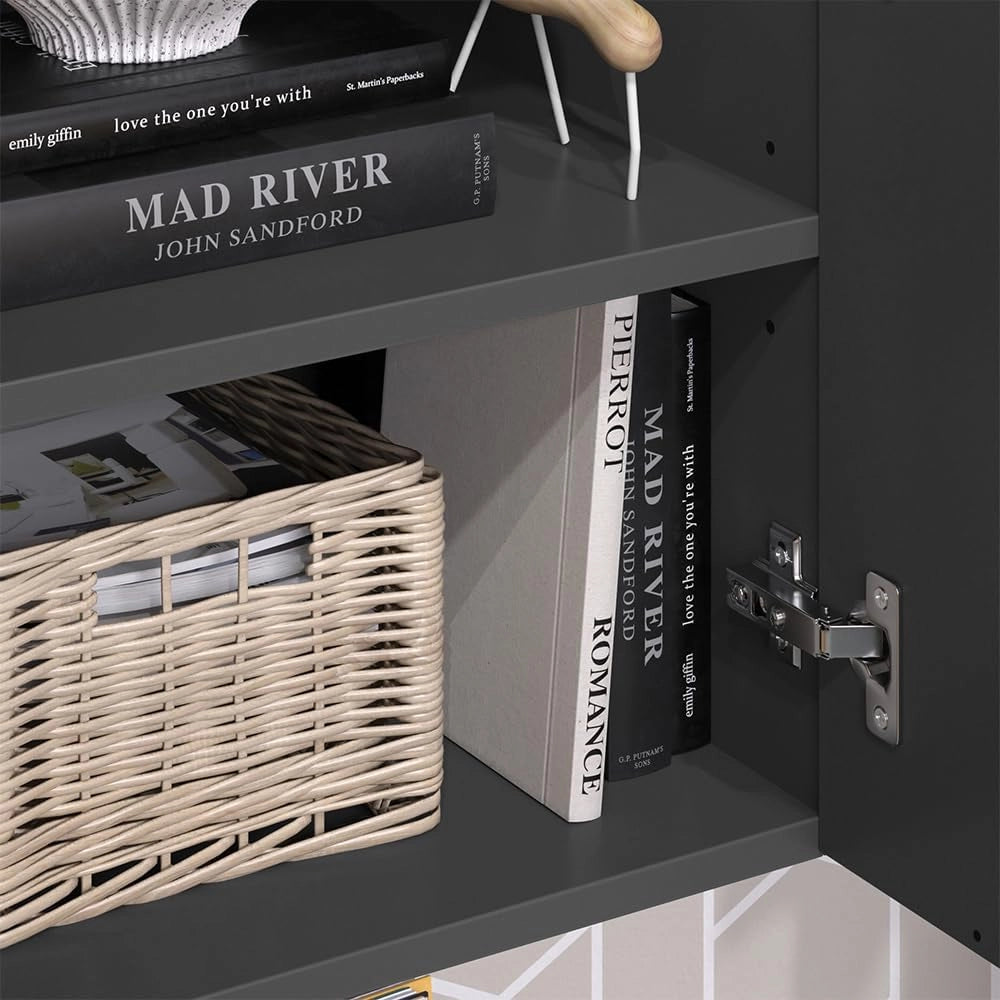 Armadio universale Wido, Antracite/Sonoma, 40.2 x 120 cm con una porta