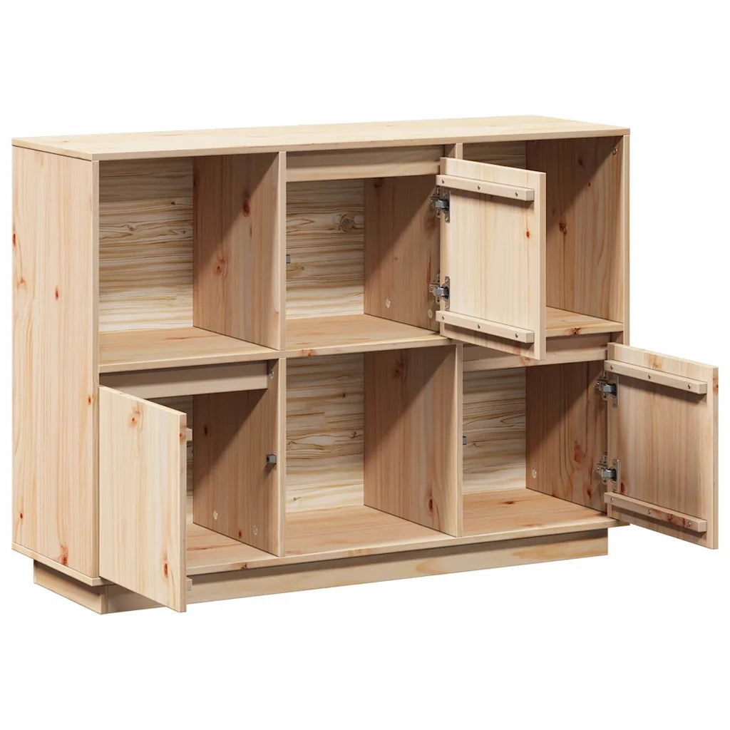 Credenza 110,5x35x80 cm in Legno Massello di Pino
