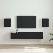 Mobile TV da parete 2 pz-Set di 2 Mobile TV a Muro-Credenza TV Nero 30 x 31 x 40 cm