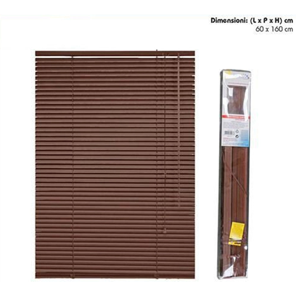 Trade Shop - Tenda Veneziana Marrone In Pvc 60x160cm Per Portafinestra Finestra Parasole Tpl56 325787 -