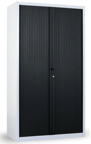 Armadio in metallo a serrandina per archiviazione faldoni cm. 120x47x200h