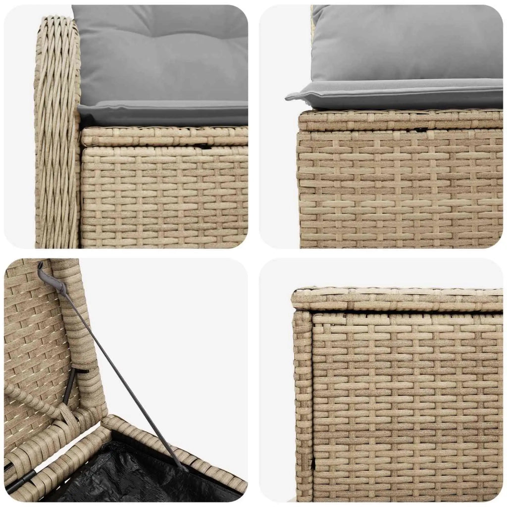 Set di divani 7 pz Beige e Grigio Chiaro 3448709