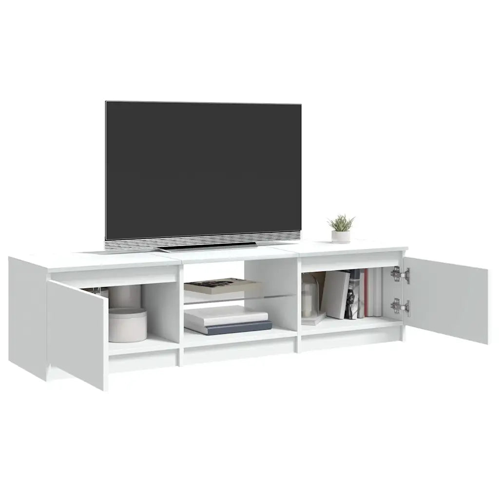 Mobile Porta TV con Luci LED-Mobile per TV-Credenza TV Bianco 140x40x36 cm