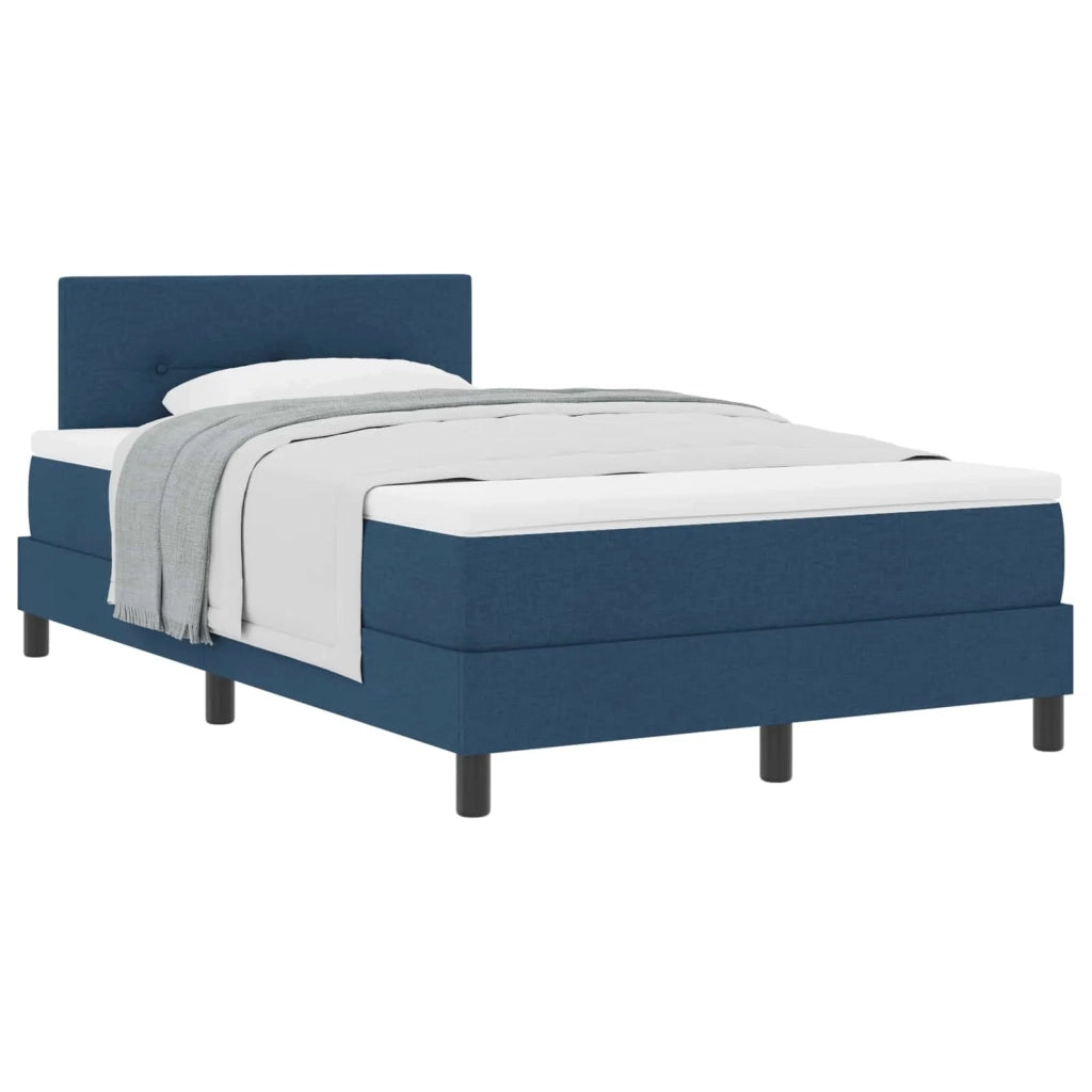 Letto a molle con testiera Blu 120 x 190 cm Tessuto 3338677