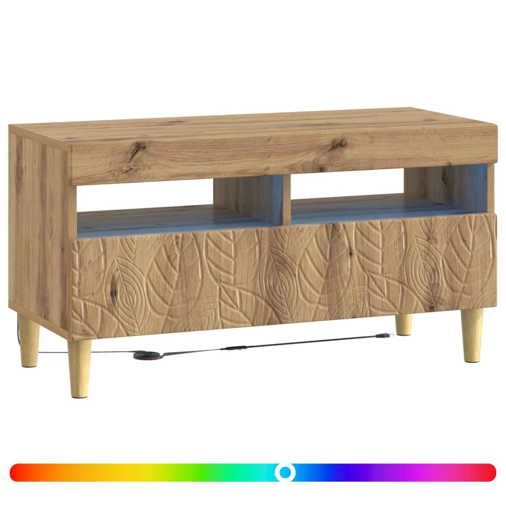 Mobile TV LED Rovere Artigianale Legno ingegnerizzato 897224