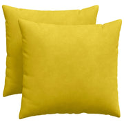 Cuscini da Divano 2 pz | Cuscini per sedie Giallo 50 x 50 cm Tessuto in Cords