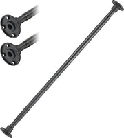 Stang per tenda doccia telescopica in materiale in materiale nero - Regolabile da 74-127 cm, Design industriale