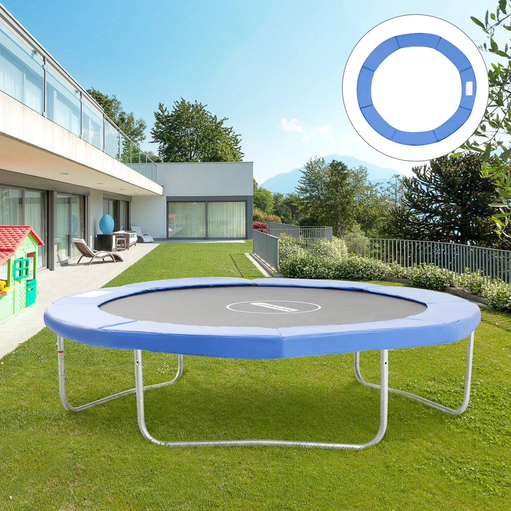 Letto Trampolino Elastico con Protezione Imbottita ¨C Minimal ¨C Blu ?305 cm