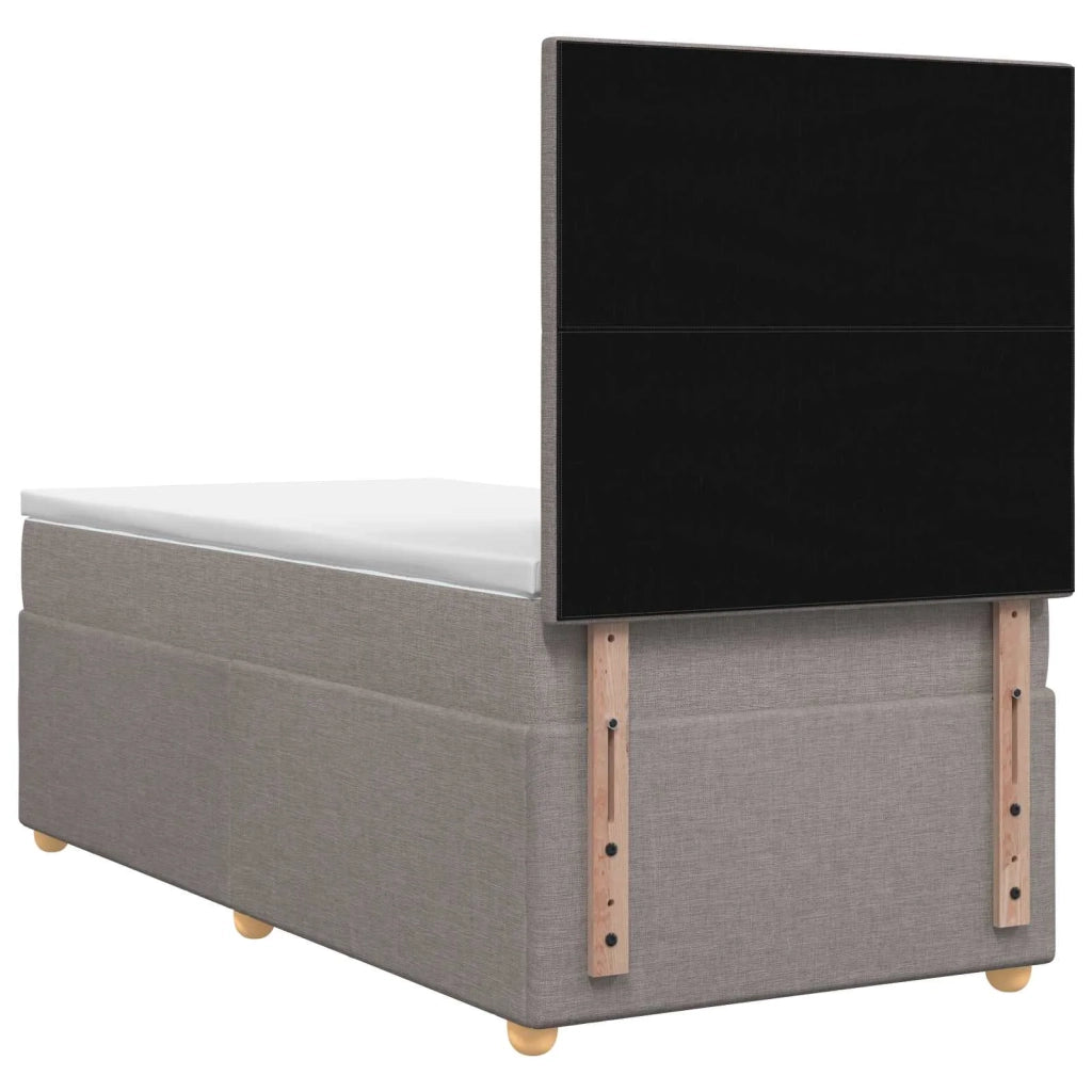 Letto box spring con materasso Tortora 80 x 200 cm Tessuto 3453757