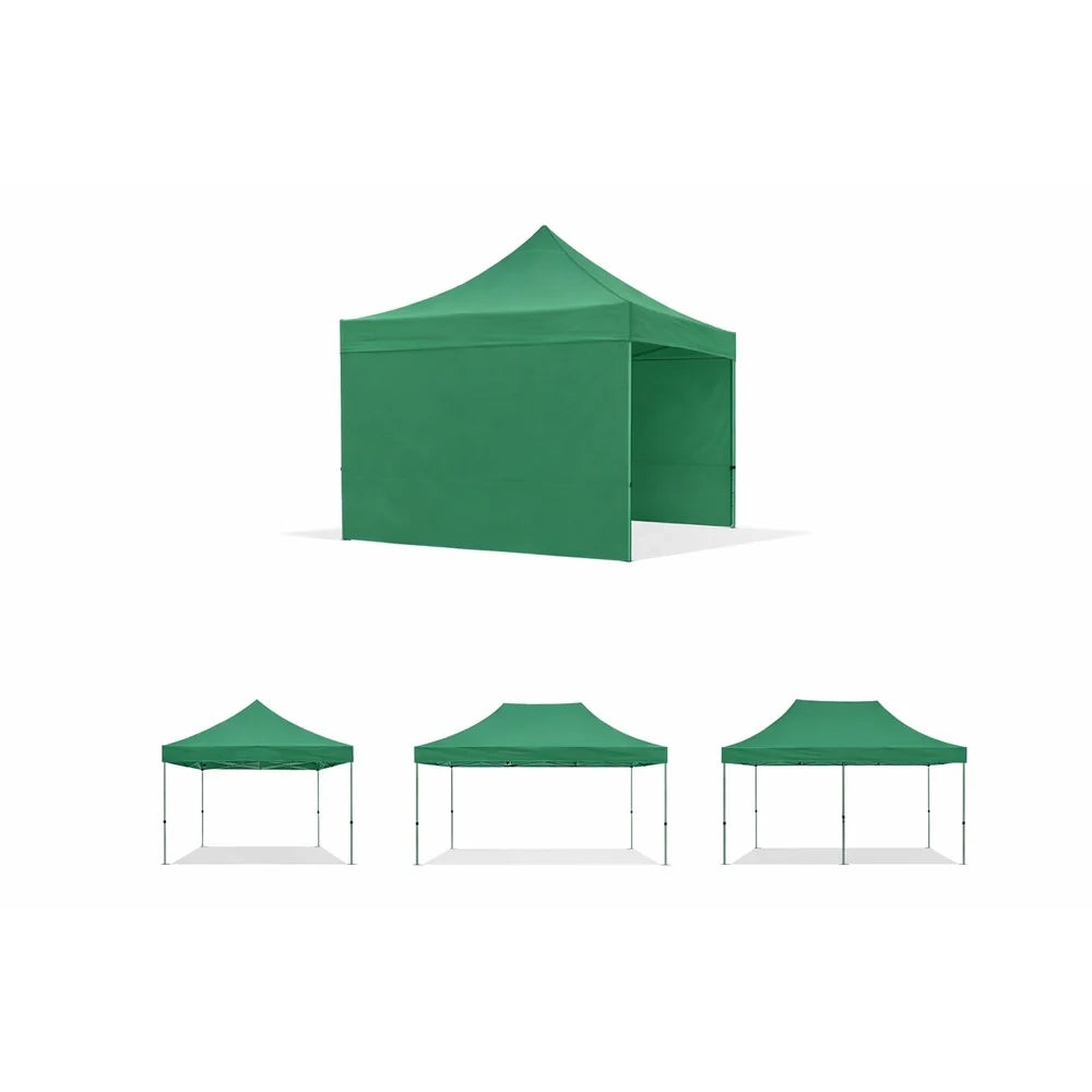 Telo laterale 3x2mt verde impermeabile per gazebo richiudibile 3x3mt