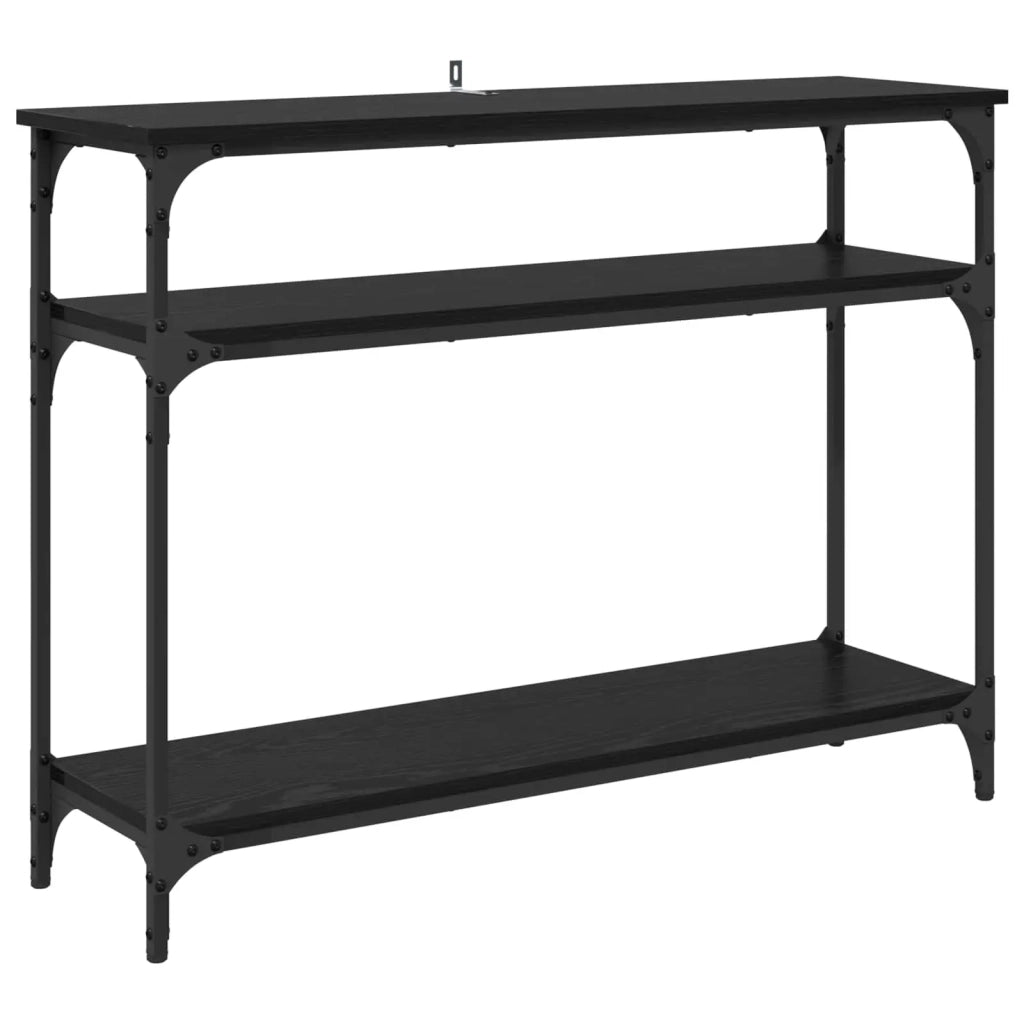 Tavolo consolle Rovere Nero 100 x 29 x 75 cm Legno multistrato