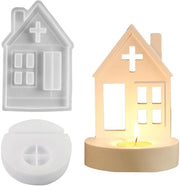 Siliconi per modellare - 2 pezzi - Mould per candelaia/casa - Mould per decorazione pasquale - Riciclabile/ECO - Adatto per resine - Mould per gessaggio