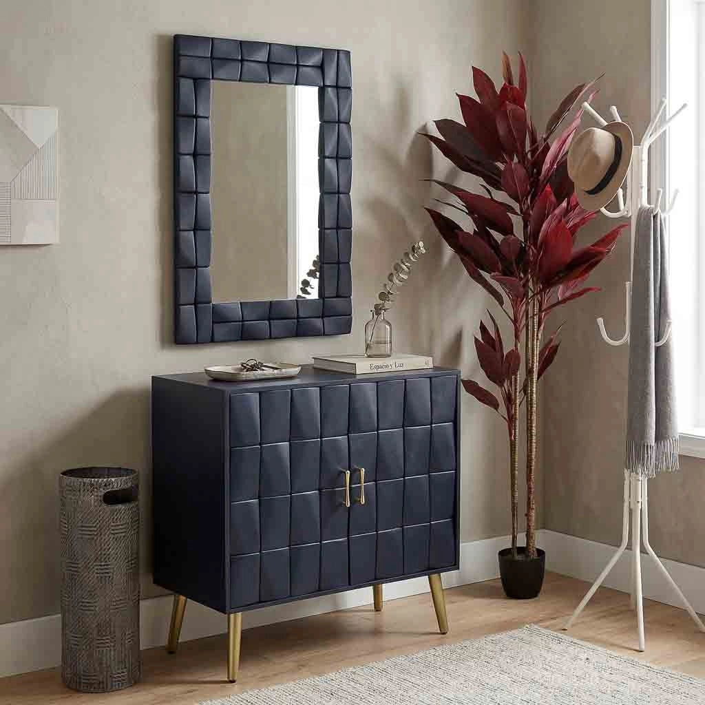 Specchio in legno nero 62x2.5x84h cm