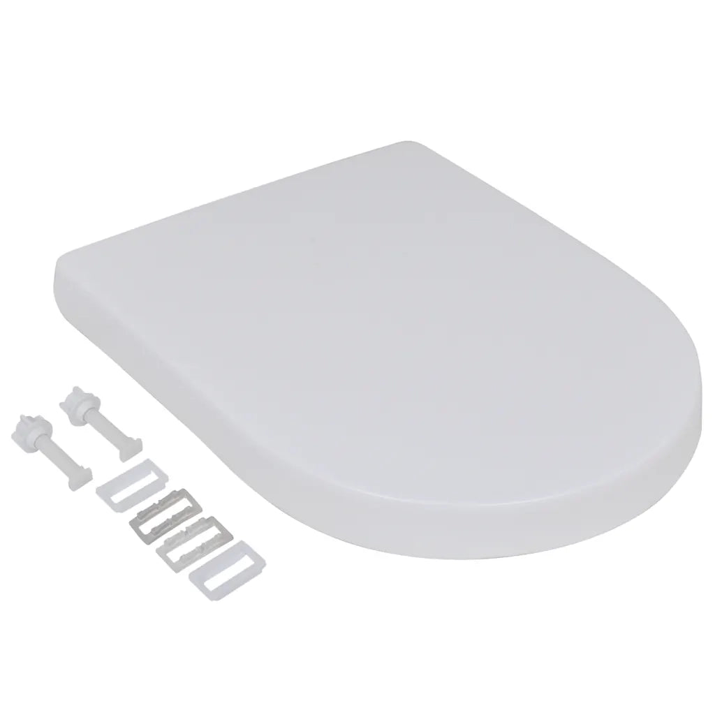 Copriwater a Chiusura Rallentata 2 pz Plastica Bianco 275928