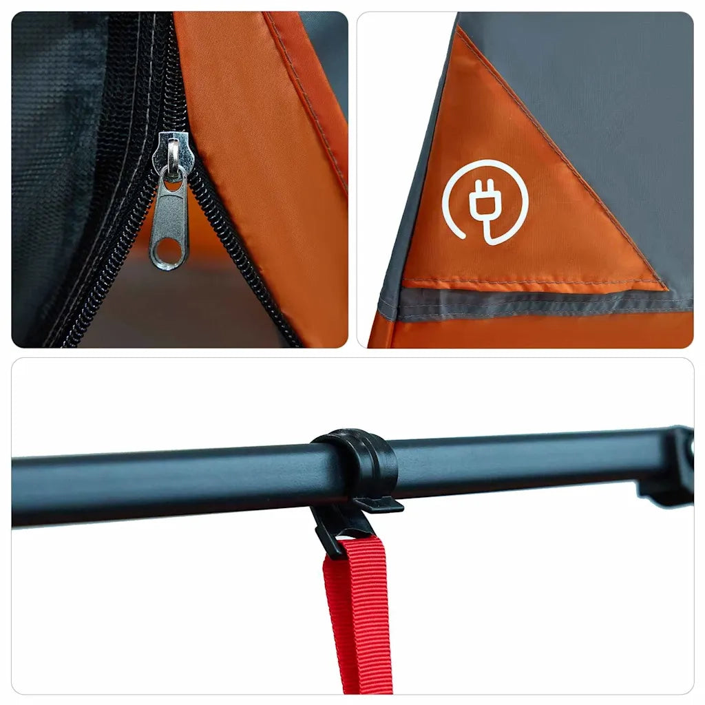 Tenda interna-Tenda da campeggio Grigio e arancione 290 x 288 x 234 cm taffet¨¤