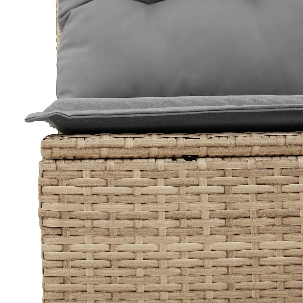 Divano da Giardino con Cuscini a 2 Posti Beige in Polyrattan 366102