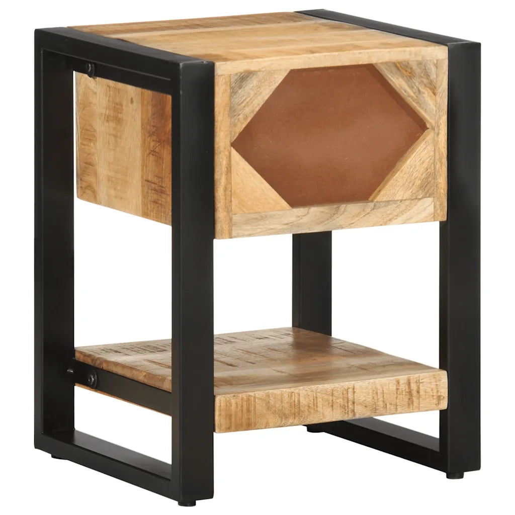 Comodino 35x34x45 cm in Legno Massello Mango Grezzo 4013567