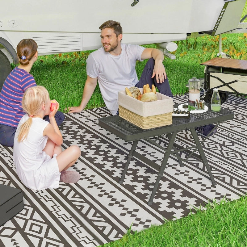Tavolino Pieghevole Regolabile in Altezza ¨C MINIMAL ¨C Alluminio Nero 90x40,5 cm