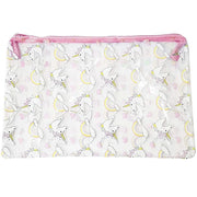 Trade Shop - Pochette Trasparente Rosa Fantasia Unicorno Trucco Plastica Beauty Case Donna -