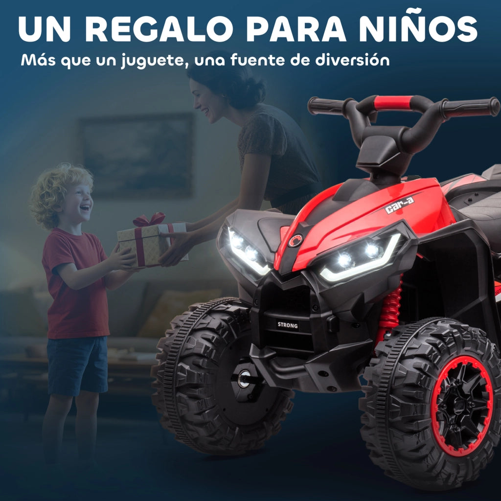 Auto Elettrica per Bambini 3-5 Anni ¨C zephmum ¨C 83x53x55,5 cm Nero Rosso