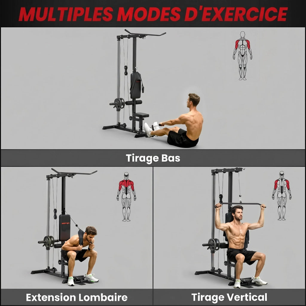 Macchina per Lat Pulldown ¨C Minimal ¨C Nero