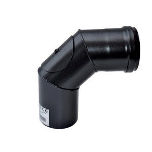 C CURVA A 90 P/STUFA A PELLET C/ISPEZ D  8 CM