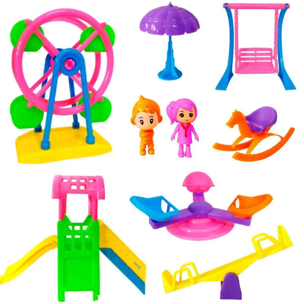 Trade Shop - Luna Park Giostre Giostra Personaggi Altalena Scivolo Giocattolo Gioco Bambina -