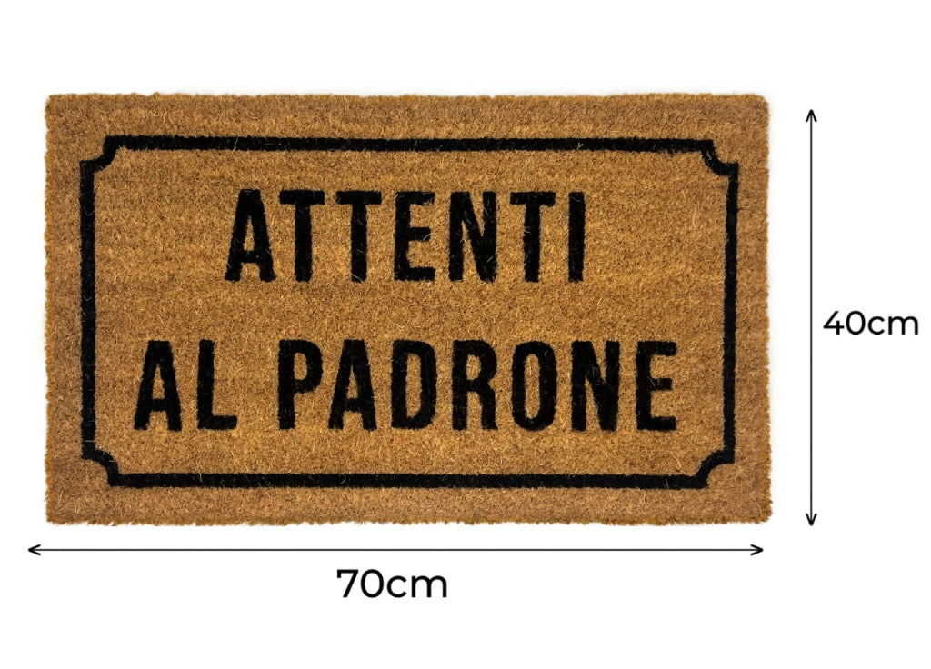 Zerbino Entrata Ingresso Casa Antiscivolo Cocco Allegro Attenti Al Padrone