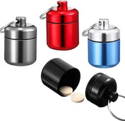 Set di 4 piccoli contenitori per pastiglie da viaggio organizzatore di pastiglie portatile contenitore per pastiglie tasca contenitore per pastiglie impermeabile piccolo contenitore per pastiglie quotidiano per viaggi all'aperto e campeggio