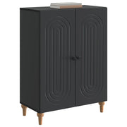 Credenza | Madia | Buffet da pranzo | Armadio da pranzo Nero 66 x 34,5 x 90 cm Legno ingegnerizzato