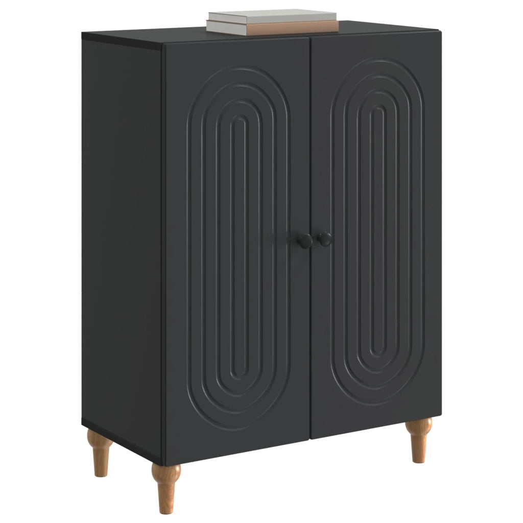 Credenza | Madia | Buffet da pranzo | Armadio da pranzo Nero 66 x 34,5 x 90 cm Legno ingegnerizzato