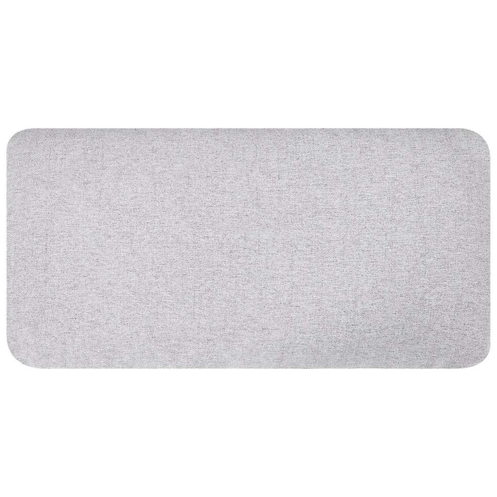 Divano a 3 posti in tessuto grigio chiaro con schienale imbottito elegante moderno minimalista