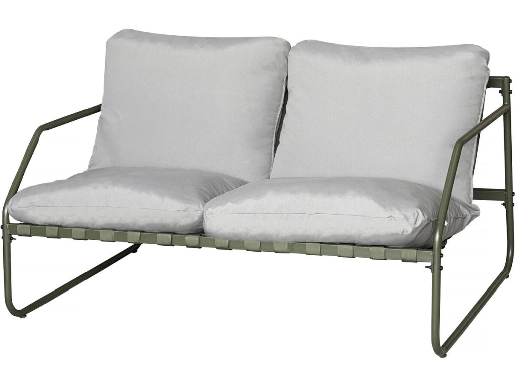 Set di mobili da giardino in metallo "Sora" con cuscini - 4 posti - Verde