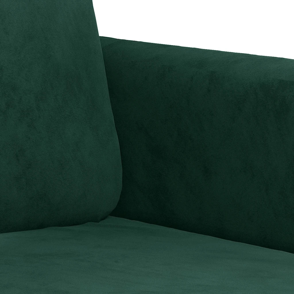 Divano a 2 Posti Verde Scuro 120 cm in Velluto 359434