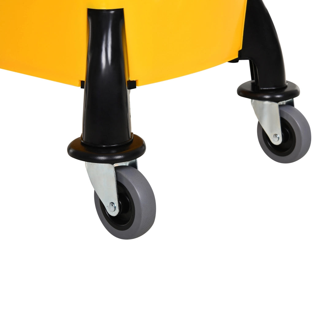 Carrello per pulizia con secchio e strizzatore 26L ¨C zephmum ¨C Giallo, 44x36x90 cm