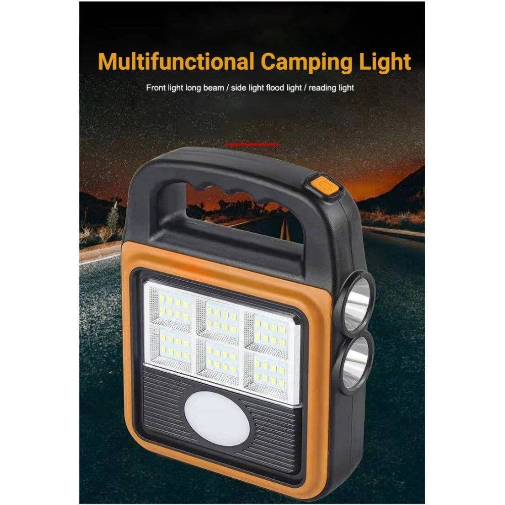 Trade Shop - Torcia Solare Portatile Multifunzione Ricaricabile Lanterna Da Campeggio Ip65 -