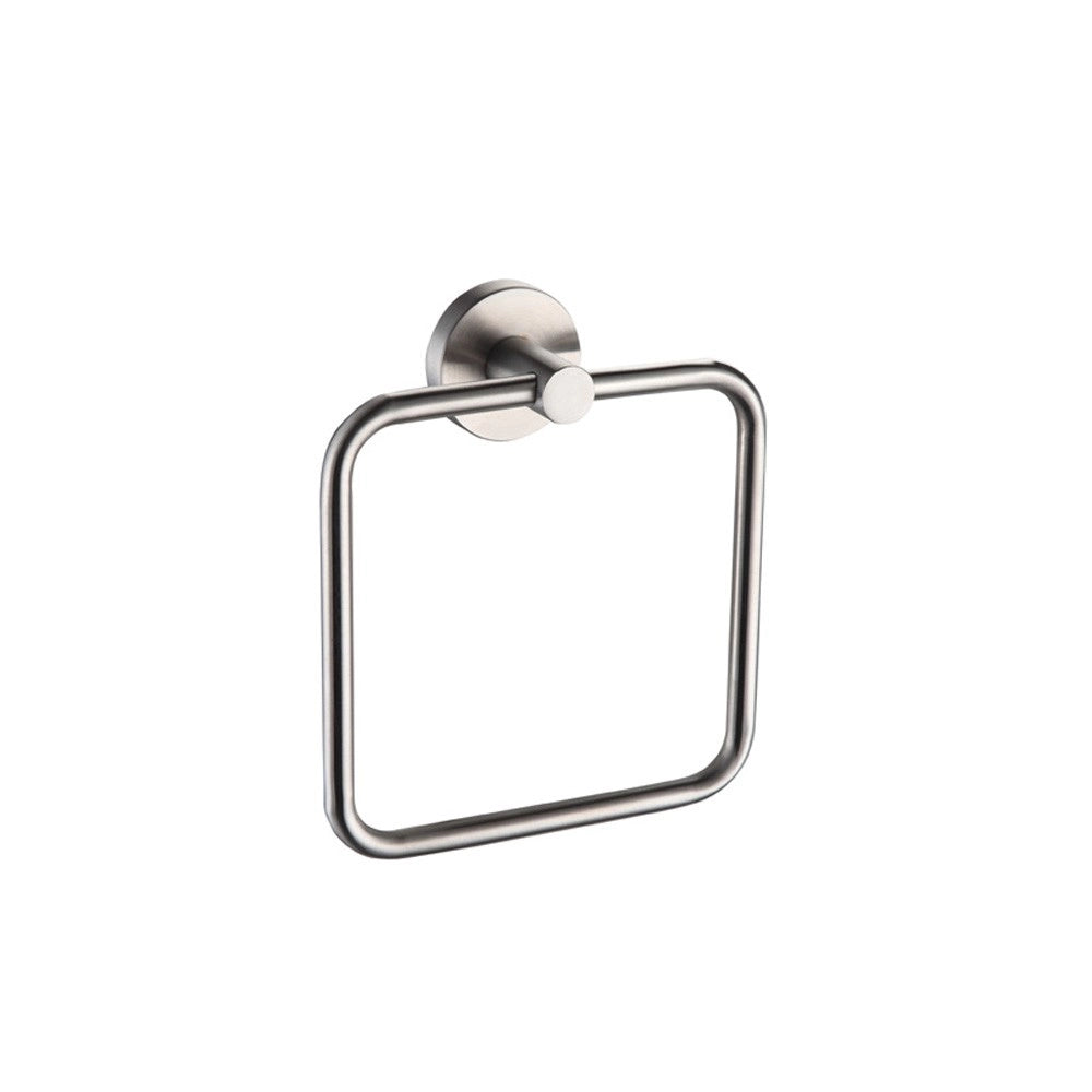 Porta salviette ad anello in acciaio serie steel - fissaggio ad incollo o con viti