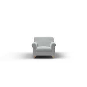 Copridivano Elasticizzato 1 Posto in Poliestere e Cotone Fashionable Grigio Chiaro