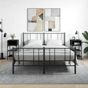Comodini 2 pz Neri 35x34,5x70 cm in Legno Multistrato 825884