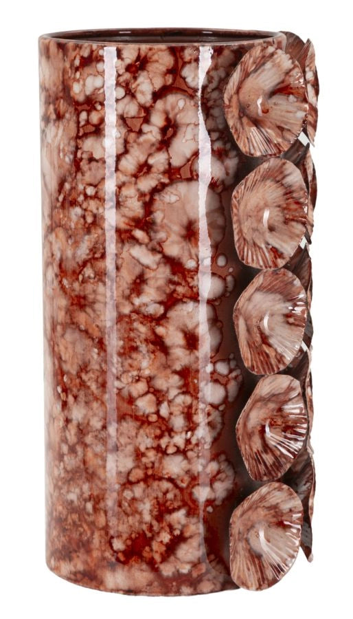 Vaso Drop 12,5x12,5x24 cm in Ferro Rosso
