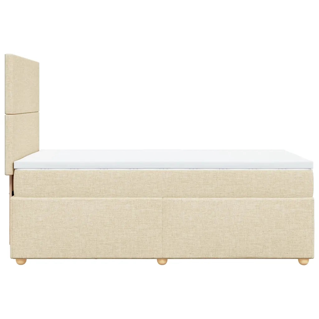 Giroletto a Molle con Materasso Crema 90x200 cm inTessuto